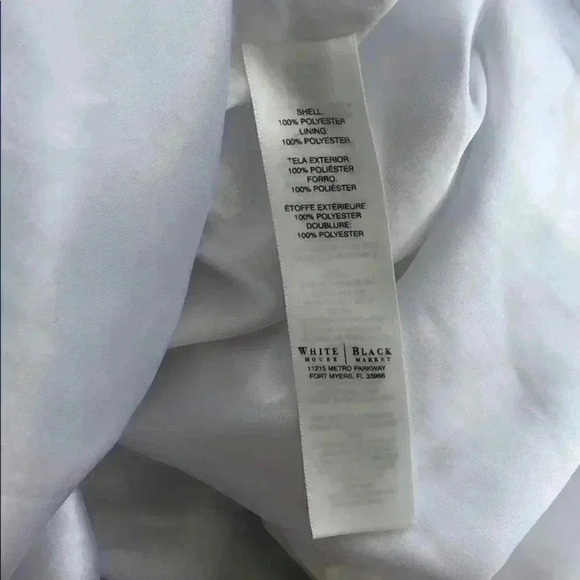 🌸3/$30🌸WHITE House| Black Market | Striped cream and white laced pencil  skirt - Picture 8 of 11